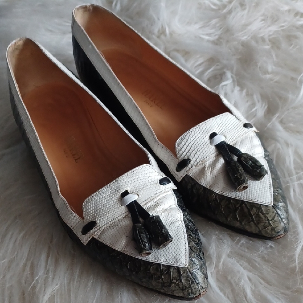 Vintage Harel Paris French leather loafers